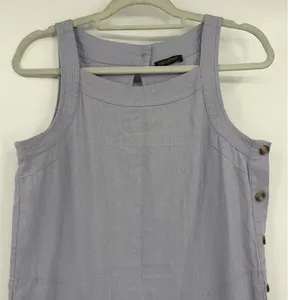 For Cynthia Linen Blend Shift Dress Sz S Lagenlook Minimal Scandi Neutral Artsy thumbnail 2