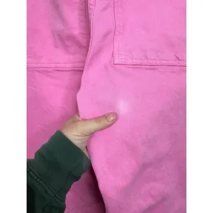 Zara Pink High Waisted Wide Leg Jeans Raw Hem Size‎ 2 Denim Pants thumbnail 3