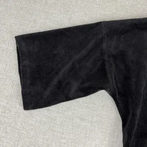 XCVI Dress Womens L Black Shift Kimono‎ Sleeve Oversized Velour Casual Party thumbnail 3