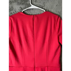Ann Taylor Coral Pink Short Sleeve Seamed Fit and Flare A-Line Work Dress 6 New thumbnail 4