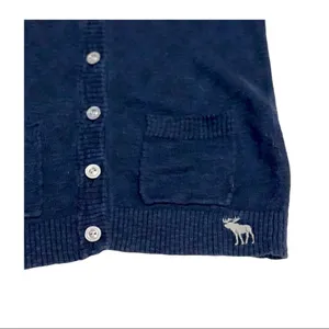 Abercrombie and Fitch Navy Blue Long Sleeve Sweater Size Small thumbnail 3
