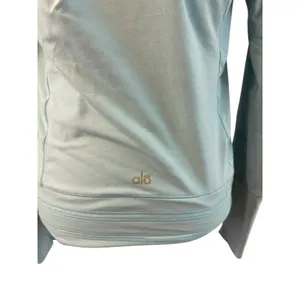 Alo Yoga CoolFit Zip Jacket Hoodie in Mood Boosting Blue Size Small Athleisure thumbnail 5