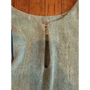 Jen's Pirate Booty Poncho Womens One Size Green Stripe Fringe Boho Serape Ruana thumbnail 5
