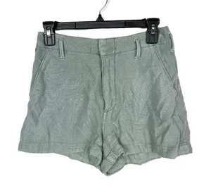 Abercrombie & fitch green linen shorts‎ thumbnail 1