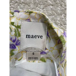 Maeve by Anthropologie Cream Halter Mini Dress with Lavender Floral 100% Viscose thumbnail 10