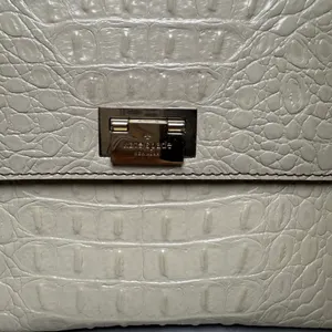 Kate Spade Doris Crocodile Embossed Leather Top‎ Handle Crossbody Bag Ivory thumbnail 3