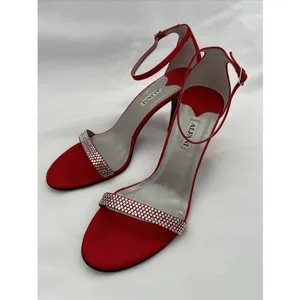 Alfani Ashton Red High-Heels with Rhinestones Ankle Strap 10M Shoes 3 1/2” Heel thumbnail 16