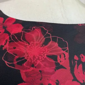 Meghan Matthews Black‎ Red Floral Slip Midi Dress Y2K Romantic Goth Party Sz 6 thumbnail 6