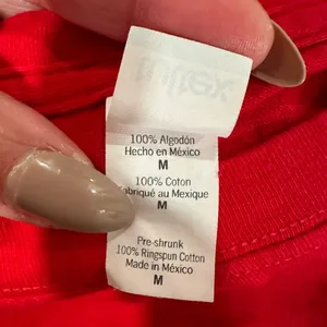 Vintage Tultex Rosie The Riveter Red Short Sleeve Shirt M thumbnail 4