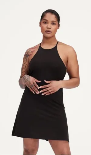 Girlfriend Collective Black Naomi Workout Dress Size Medium NEW thumbnail 1