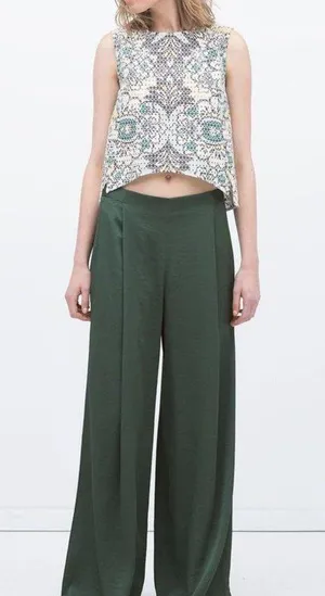Perforated Tank Floral Laser-Cut Cut-Outs Cutouts Sleeveless Blouse Top M thumbnail 4