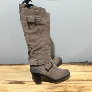 Dolce‎ Vita Tall Tan Suede Heeled Boots Size 9 A44 thumbnail 6