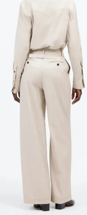 Madewell | NWT The Harlow Wide-Leg Trouser Brushed Twill Pebble Stone | Sz 14 thumbnail 1
