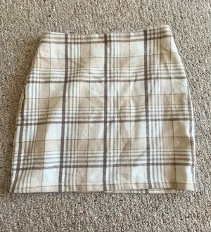 plaid bodycon skirt Brown Size XS thumbnail 2