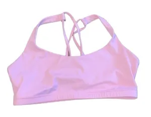 Pink athletic sports bra size medium thumbnail 1