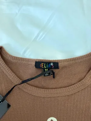NWT Delilah’s ribbed tee Brown Size M thumbnail 5