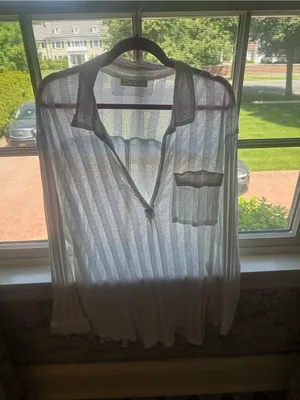 We The Free size Large loose open knit top lightweight breathable $145 thumbnail 2