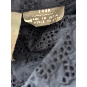 Girl from Savoy Anthropologie Navy Blue‎ Eyelet Halter Dress Pockets Size 4 thumbnail 5
