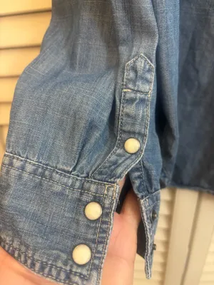 American Eagle Denim Shirt with Pearl Snaps thumbnail 8