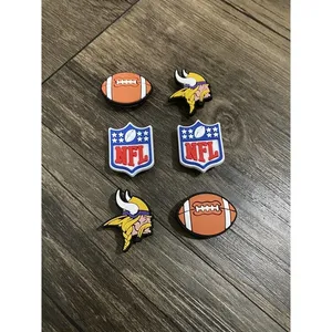Minnesota Vikings Football Team Charm For Crocs Shoe Charms - 6 Pieces thumbnail 1