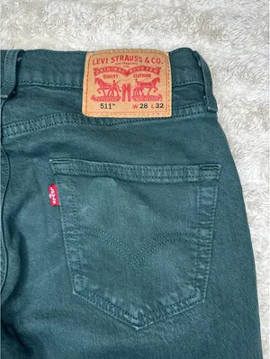 Levi's green 511 Slim Fit garment-dyed stretch denim jeans Water<Less 28x32 thumbnail 7