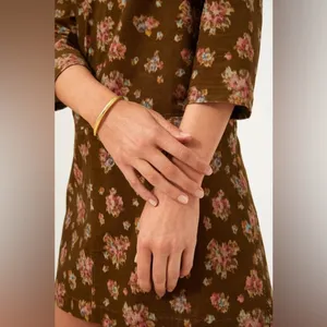 Tuckernuck Hazel Clifton Mini Dress S Brown Floral Corduroy NWT thumbnail 6