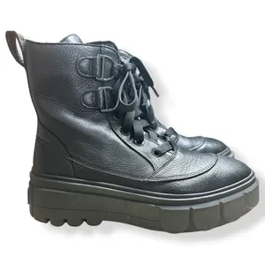 Sorel Caribou X Boots Black Leather Platform Lace Up Gorpcore Women 9 NL5015-010 thumbnail 3