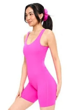 Buffbunny Women Romper XXS Pink Activewear Twist Back Cutout Bodysuit thumbnail 1