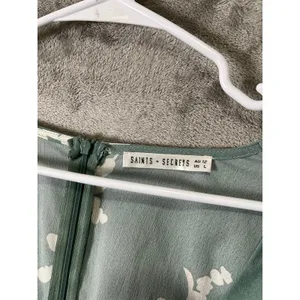 Saints +‎ Secrets Sage Green Floral Cutout Mini Dress Romantic Feminine Large thumbnail 3