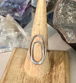 Sterling Silver Artsy Geometric  Ring Sizes 7,9, thumbnail 1