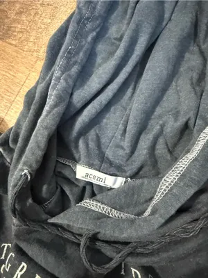 Yellowstone acid washed women’s Hooded Sweatshirt - Charcoal thumbnail 4