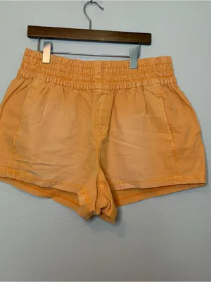 NWT Aerie Babewatch High Waisted Pull On Shorts Orange xl beach summer casual thumbnail 3