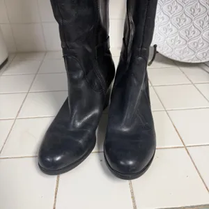 Born Black Tall Leather Riding Boots Size 8.5 Womens Side Zipper thumbnail 3