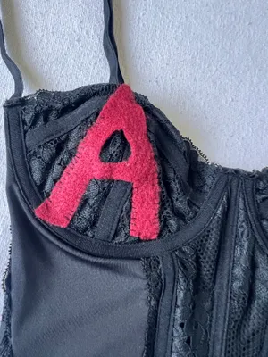 Forever 21 Handmade “Easy A” Inspired Black Lace Corset Top - Size S thumbnail 5