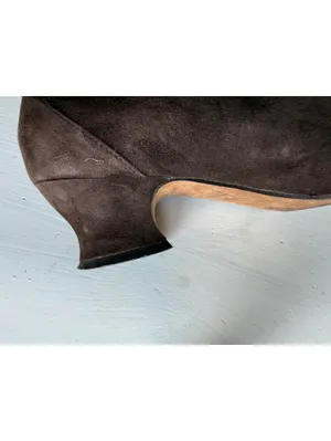 Cole Haan Brown Suede Leather Heeled Loafers Size 7B thumbnail 7