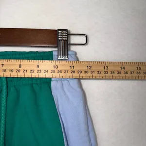 Nike Team Sweatpants XS Green Blue Colorblock Fleece Joggers Retro Athletic thumbnail 3