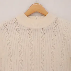 Alfred Dunner Vintage 90s Mock Neck Short Sleeve Sweater Sequin Womens Size M Cream Wool Blend thumbnail 10