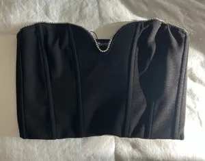 Zara studded black corset top  thumbnail 1