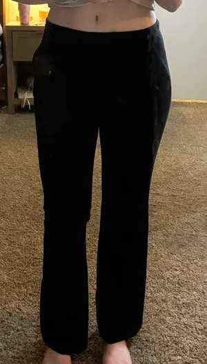 Abercrombie black low-rise trouser pants (short) thumbnail 1