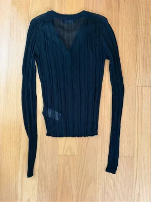 GAP Black Sheer Long Sleeve Top thumbnail 2