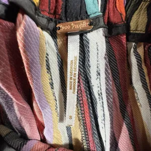 Free People Striped Wide Leg Palazzo Pants Women S Boho Festival Colorful Hippie thumbnail 6