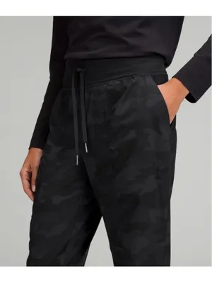 Lululemon Stretch High-Rise Joggers Black Camo Loungewear Athletic Activewear thumbnail 4