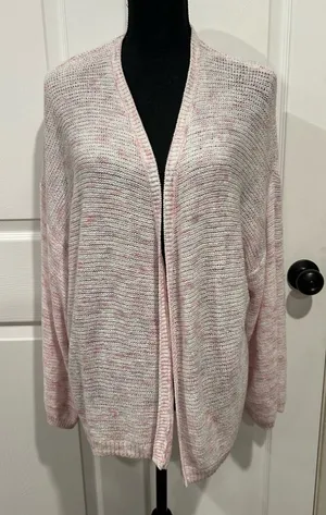 Wild Fable Medium Pink crochet Cardigan thumbnail 1