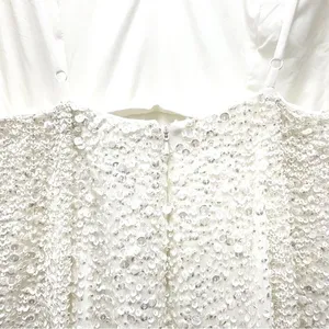 NWT ASOS Ivory Sequined Beaded Josie Backless Cami Maxi Wedding Dress Size 6 NEW thumbnail 11