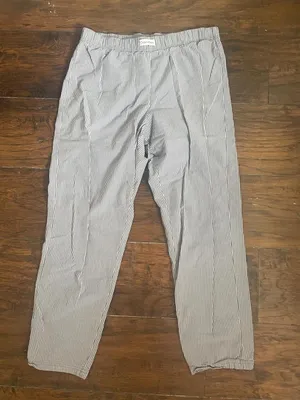 Calvin Klein blue and white striped pajama pants thumbnail 1