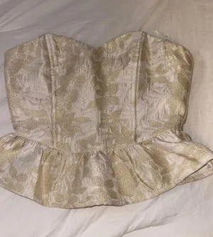 Altar'd State Gold Floral Top thumbnail 1