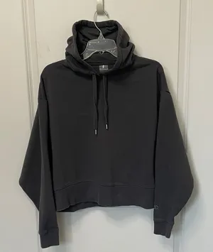 Calia Dark Grey Cropped Hoodie Small Gray thumbnail 1