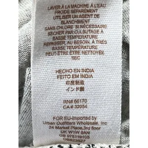 Free People Linen Blend Metallic Border Print Bell Sleeve Top Women S Cream thumbnail 10