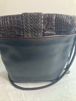 Brighton Cheryl Crossbody Bag Braided Leather Brown Silver Heart Fab thumbnail 9