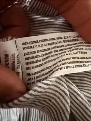 Abercrombie & Fitch Light Grey Striped Button-Down Shirt thumbnail 4